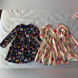 Hanna Andersson Floral and Tree Patterned Dresses